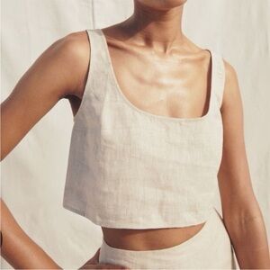NWT Reformation Adalyn Linen Top